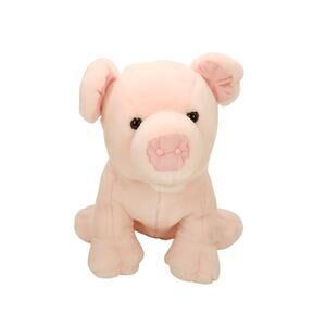 Toys R Us Animal Alley Pink Pig Puppet Plush Animal Toy Sound Oinks Works